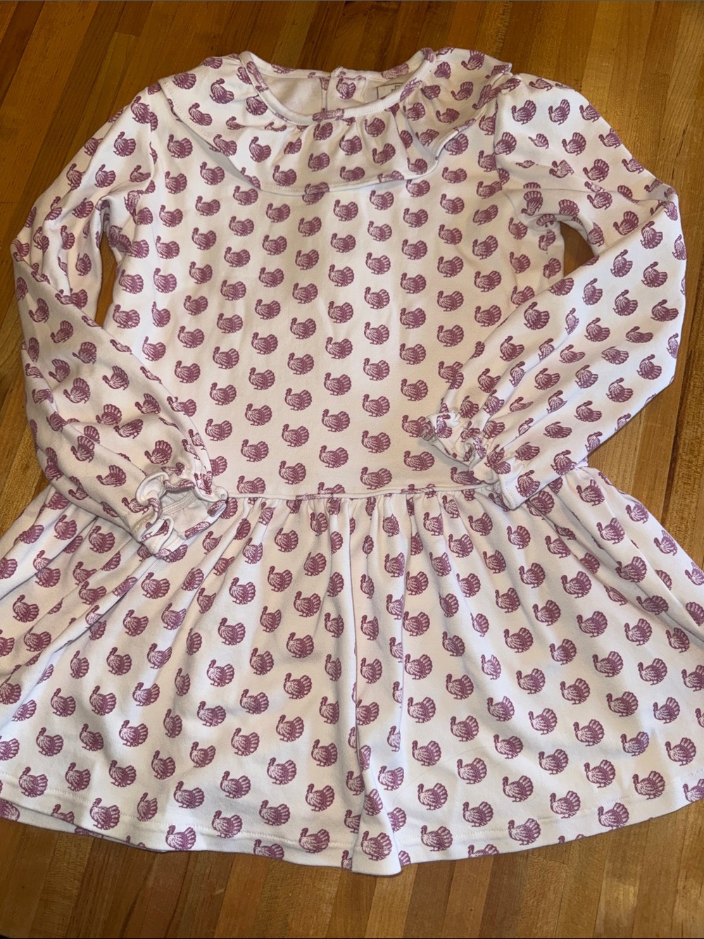 Lila & Hayes Turkey Print Peplum Long-Sleeve Dress 5